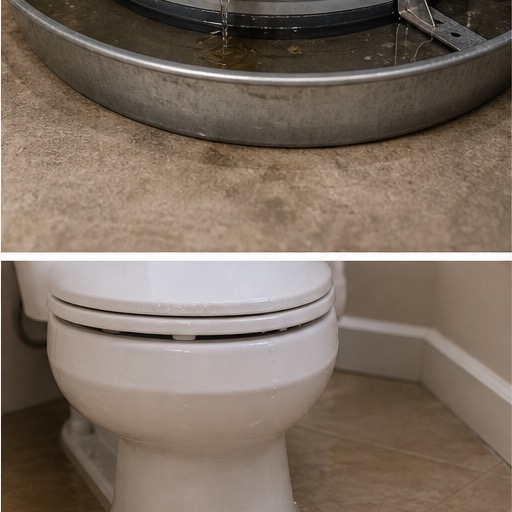 Active plumbing leak under a fixture